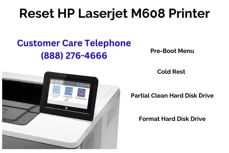How do you Reset the HP Laserjet M608 | Cold Reset | Partcial Clean Hard Drive | Format Hard Drive