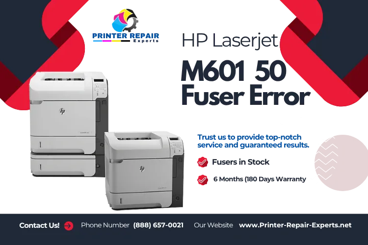 Feature HP Laserjet M601, M602, M603 50 Fuser Error