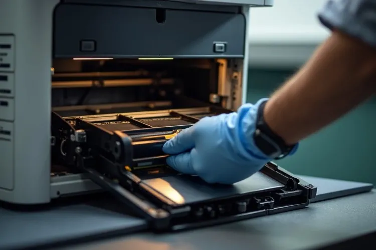Fuser assembly replacement during commercial HP printer fuser repair service