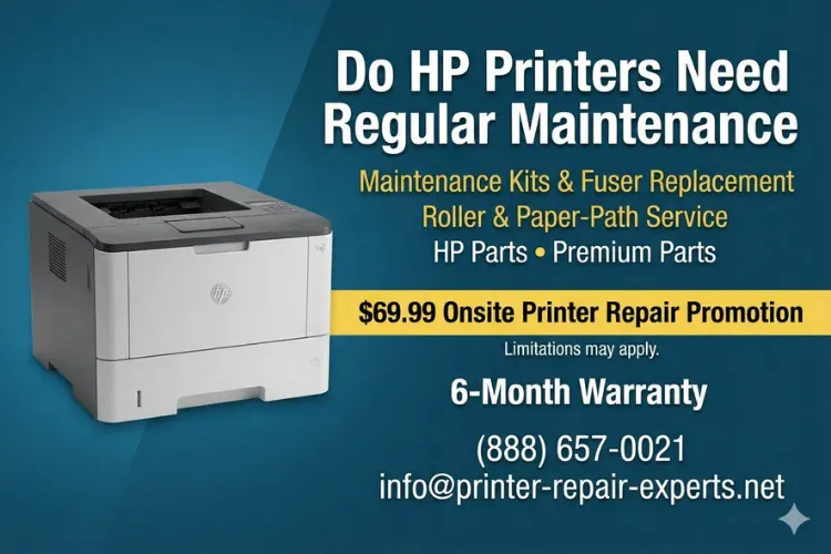 Do HP Printers Need Regular Maintenance – onsite HP LaserJet maintenance and maintenance kit installation from Printer Repair Experts