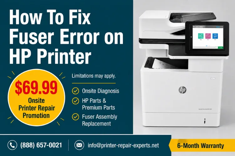 How To Fix Fuser Error on HP Printer — onsite HP LaserJet fuser diagnosis and repair from Printer Repair Experts
